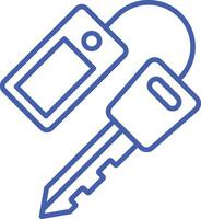 Car Key Line Icon vector