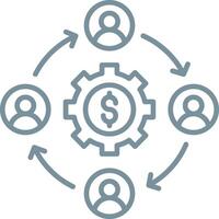 Teamwork Outline Icon vector
