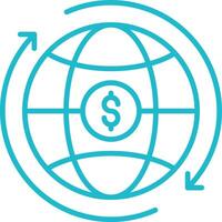 Worldwide Line Icon vector