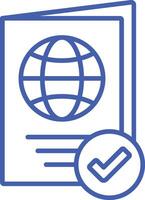 Approved Line Icon vector