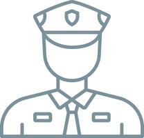 Security guard Line Icon vector