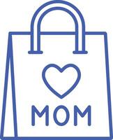 Shopping Bag Line Icon vector
