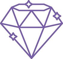 Diamond Line Icon vector