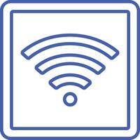 Wifi Connection Line Icon vector