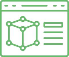 3d Modeling Line Icon vector