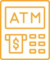 ATM Line Icon vector