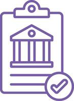 Approved Outline Icon vector