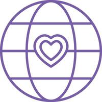 Globe Line Icon vector