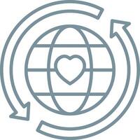 Outline Worldwide Icon vector
