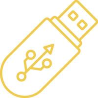 Flash Disk Line Icon vector
