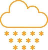 Snowfall Line Icon vector