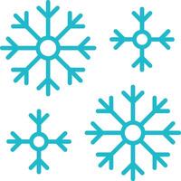 Snowflake Line Icon vector