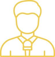 Journalist Line Icon vector