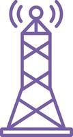 Signal Tower Line Icon vector
