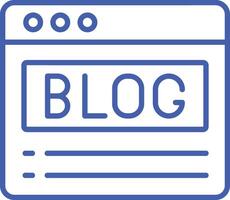 Blog Outline Icon vector