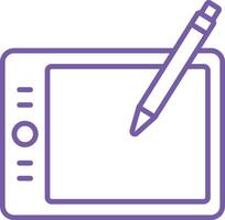 Graphic Tablet Line Icon vector