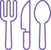 Cutlery Line Icon vector