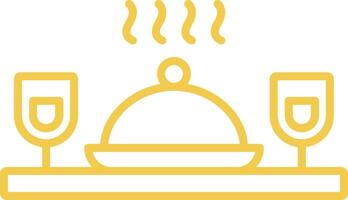 Dinner Line Icon vector