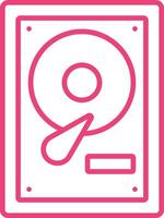 Hard Disk Line Icon vector