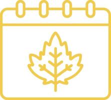 Autumn Calendar Line Icon vector