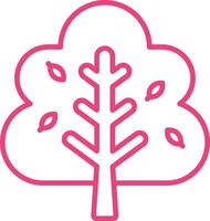 Autumn Tree Line Icon vector