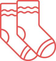 Socks Outline Icon vector