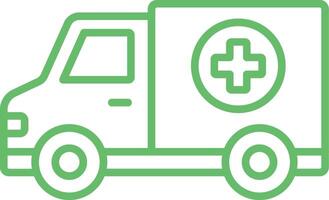 Ambulance Outline Icon vector