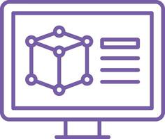 3d modeling Outline Icon vector