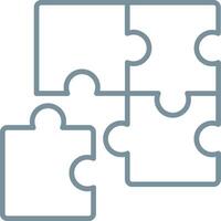 Puzzle Outline Icon vector