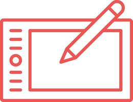 Graphic tablet Outline Icon vector