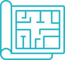 Blueprint Line Icon vector