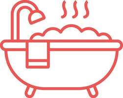 Bathtub Outline Icon vector