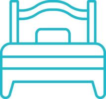 Single Bed Line Icon vector
