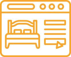 Online Reservation Line Icon vector
