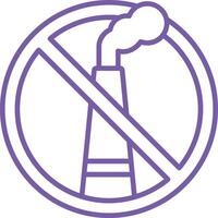 Zero Emission Line Icon vector