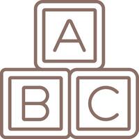 Blocks Line Icon vector