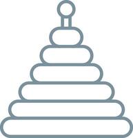 Pyramid Outline Icon vector