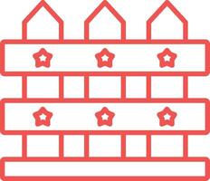 Fence Outline Icon vector