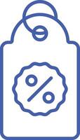Discount Tag Line Icon vector