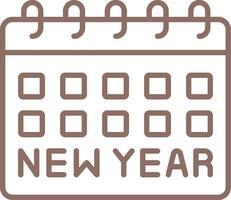 Calendar Datebook Icon Outline vector