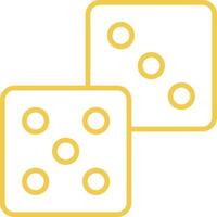 Dices Line Icon vector