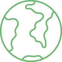 Earth Outline Icon vector