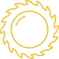Sun Outline Icon vector