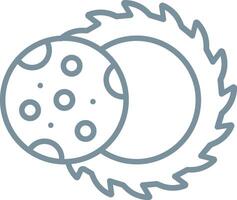 Solar Eclipse Line Icon vector