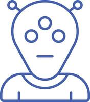 Alien Line Icon vector