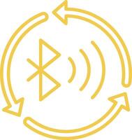 Bluetooth Line Icon vector