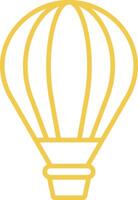 Hot Air Balloon Line Icon vector