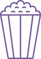 Popcorn Line Icon vector