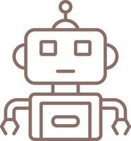 Robot Outline Icon vector