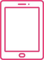 Tablet Outline Icon vector